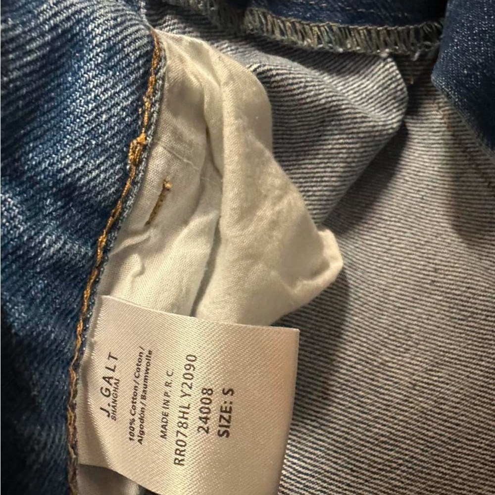 Brandy Melville Cargo Blue Straight-Leg Jeans - Picture 4 of 4